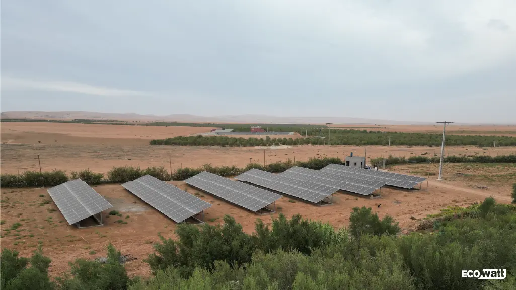 Installation solaire de 154,7 kWc pour une exploitation agricole à Marrakech